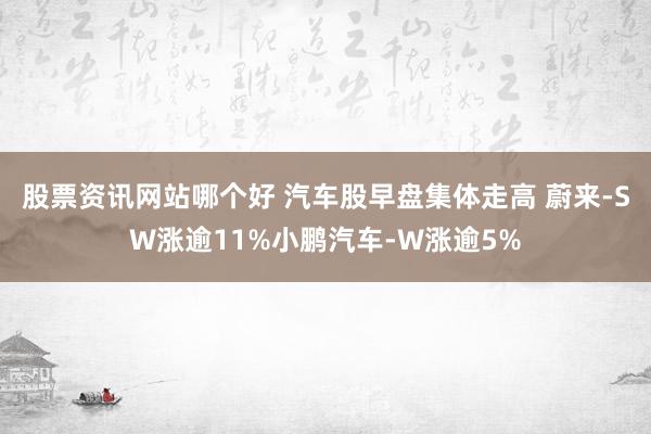 股票资讯网站哪个好 汽车股早盘集体走高 蔚来-SW涨逾11%小鹏汽车-W涨逾5%