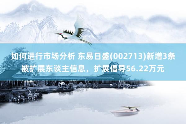 如何进行市场分析 东易日盛(002713)新增3条被扩展东谈主信息，扩展倡导56.22万元