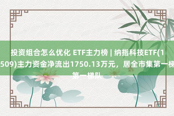 投资组合怎么优化 ETF主力榜 | 纳指科技ETF(159509)主力资金净流出1750.13万元，居全市集第一梯队