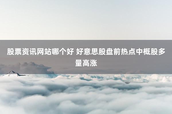 股票资讯网站哪个好 好意思股盘前热点中概股多量高涨