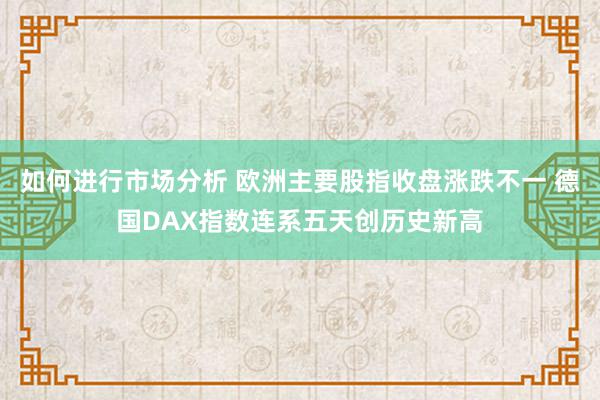 如何进行市场分析 欧洲主要股指收盘涨跌不一 德国DAX指数连系五天创历史新高