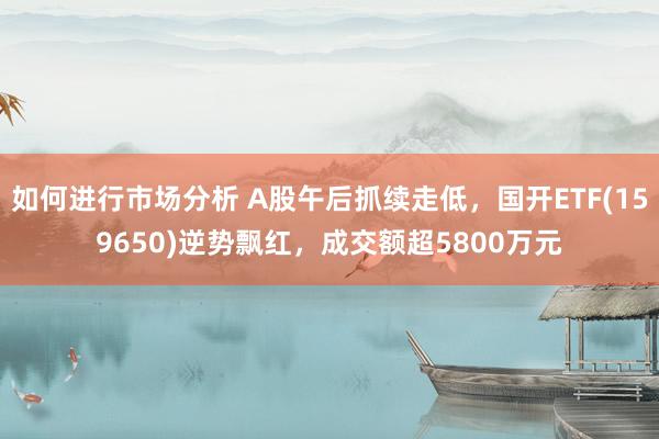 如何进行市场分析 A股午后抓续走低，国开ETF(159650)逆势飘红，成交额超5800万元