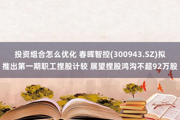 投资组合怎么优化 春晖智控(300943.SZ)拟推出第一期职工捏股计较 展望捏股鸿沟不超92万股