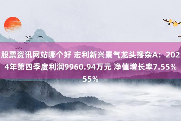 股票资讯网站哪个好 宏利新兴景气龙头搀杂A：2024年第四季度利润9960.94万元 净值增长率7.55%