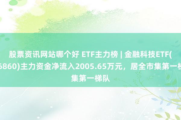 股票资讯网站哪个好 ETF主力榜 | 金融科技ETF(516860)主力资金净流入2005.65万元，居全市集第一梯队