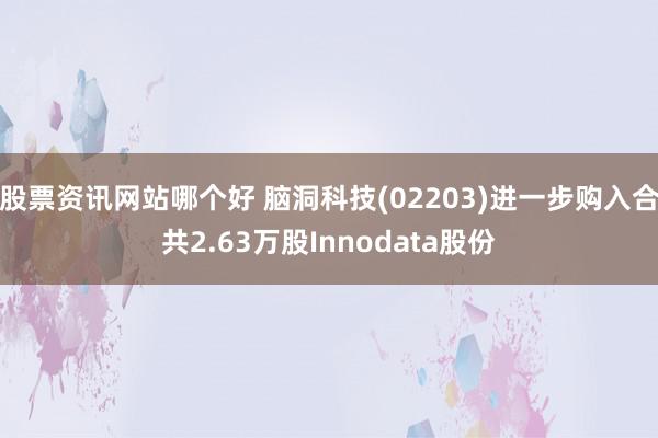 股票资讯网站哪个好 脑洞科技(02203)进一步购入合共2.63万股Innodata股份