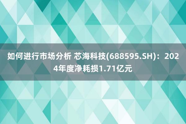 如何进行市场分析 芯海科技(688595.SH)：2024年度净耗损1.71亿元