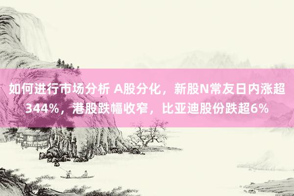 如何进行市场分析 A股分化，新股N常友日内涨超344%，港股跌幅收窄，比亚迪股份跌超6%