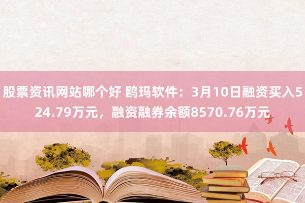 股票资讯网站哪个好 鸥玛软件：3月10日融资买入524.79万元，融资融券余额8570.76万元